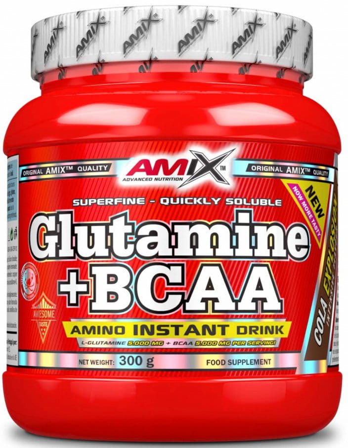 L-glutamiini + BCAA jauheena Amix 530g