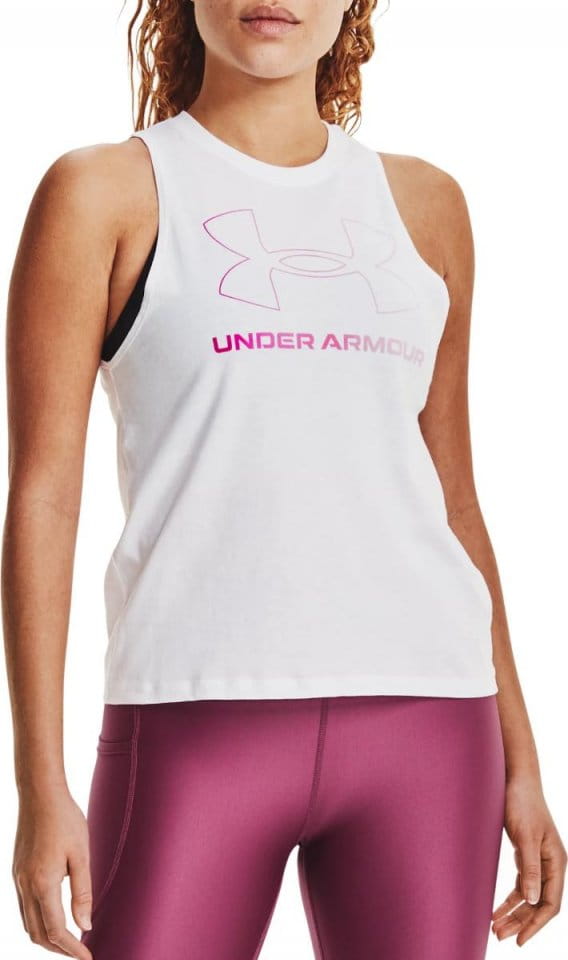 Toppi Under Armour Live Sportstyle Graphic Tank-WHT