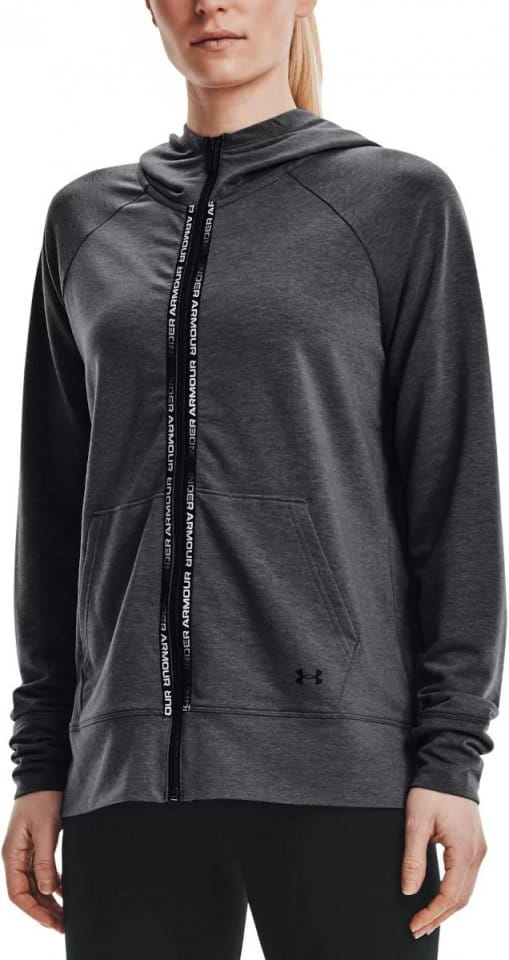 Hupparit Under Armour Rival Terry Taped FZ Hoodie-GRY