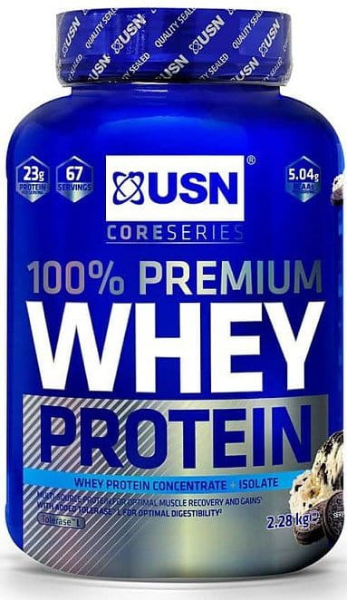Proteiinijauheet USN 100% Whey Protein Premium smetanová sušenka 2.28kg